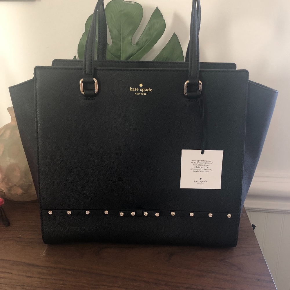 Kate Spade Hadlee Crystal Bow Handbag